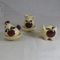 3 Red Wing Apple art pottery miniatures