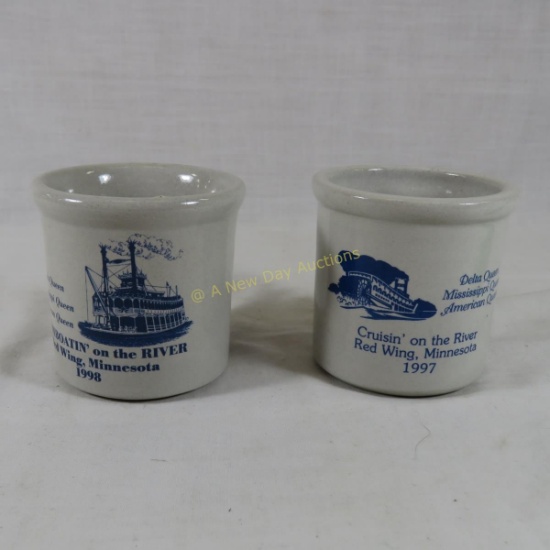 1997 & 1998 Red Wing Steamboat Miniature crocks