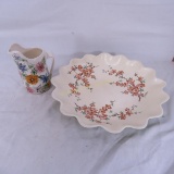 Hand painted creamer & Red Wing #426 plate