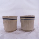 2 Red Wing Gray-Line blue banded beater jars