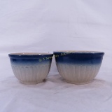6 & 7 blue and white nesting bowls