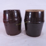 2 Red Wing Stoneware Co Wax Sealer Jars