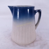 Blue and White Fade Pitcher- signed