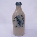 1990 Indian Chief Salt Glaze WI Pottery Bottle