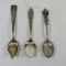 3 Sterling Silver Souvenir Spoons 62.5gtw