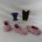 5 Red Wing Art Pottery Vases