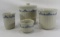 4 Western Colonial Jars- 1 with lid