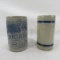 2 Salt Glaze Mugs - 1893 World's Fair & Blue Band