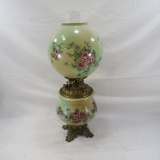 Antique Gone With The Wind Style Oil Lamp
