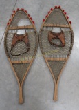 Antique Snow Shoes with Leather Straps