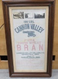 Cannon Valley Mills Flour Sack & Postcards Framed