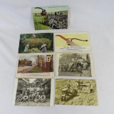 Threshing, Farming &  Farm Advertising Postcards