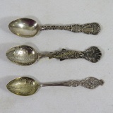 3 St Paul MN Sterling Silver Souvenir Spoons
