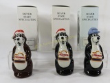 3 Wade Hamm's Beer Bear Figures in Boxes