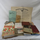 Assorted Ephemera and Books