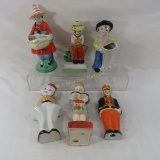 6 Vintage ceramic  toothbrush holders