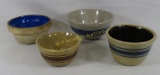 4 Small Stoneware Bowls - 3 are Banded