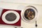 (2) 1986 Stained Glass Christmas Plate's US