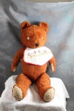 Mid-Century Jointed Teddy Bear w/worn military pin