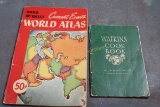 1955 Rand McNally World Atlas & 1934 Watkins Cook