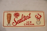 Vintage Sealtest Ice Cream Pressed Steal Sign