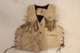 Vintage Genuine Leather Child's Western Vest