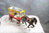 1938 Marx Toytown Dairy Delivery Wagon Wind Up Toy