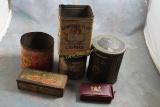 (6) Vintage Tobacco Tins Tuxedo, Dial, Oriental,