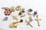 Vintage Pins, Cross Pendants, 1927 Enamel 25