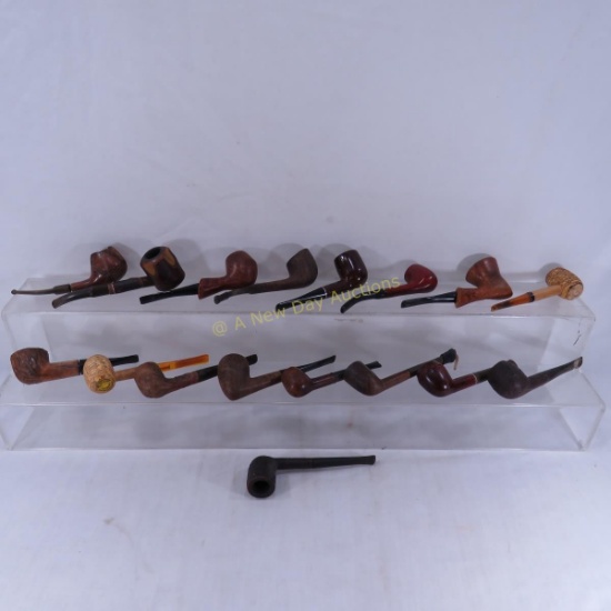 Collection of vintage tobacco pipes