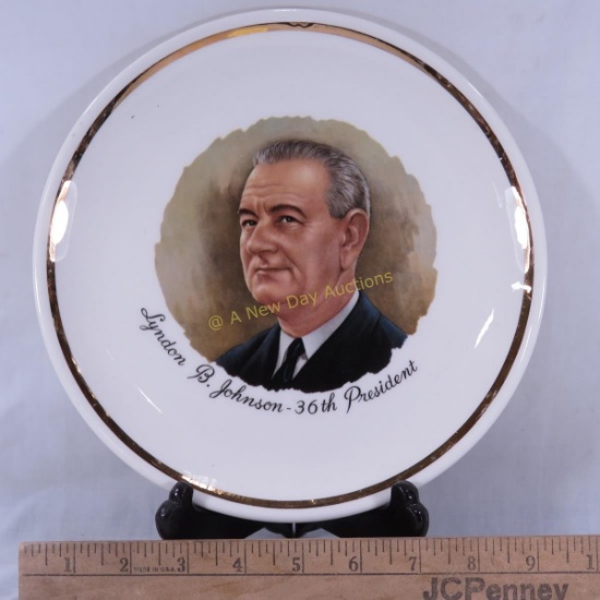 Lyndon B. Johnson 36th President Plate