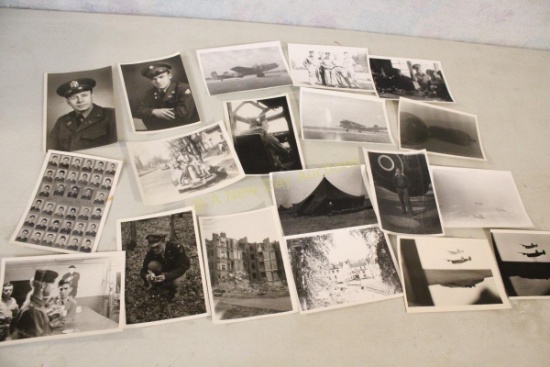 19 WWII Real Photos Aircraft & Military Personnel