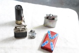 5 Vintage Lighters Ronson, Scotty Dog Black Enamel