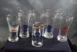Lot of 6 Vintage Beer Glasses Pabst PBR, Schlitz &