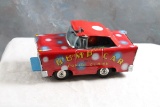 50's Wakasuto Tin Friction Bump Car w/Pop Up Clown