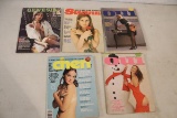 5 Men's Girlie Magazines 1960's, 70's OUI, SWANK,