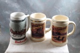 Budweiser Mugs (3) 50th Anniversary & Minnesota