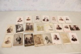 20+ Antique Lot of Cabinet Card Photos  6.5