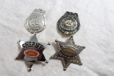 4 Vintage Badges (2) Special Police, Junior G-Man