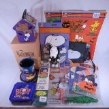 Snoopy Peanuts Halloween Decor Tins Flags More