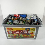 10lb Bin of Lego bricks and other pieces and parts