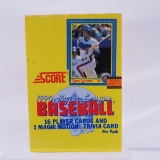 1990 Score Baseball Counter Box with wax packs