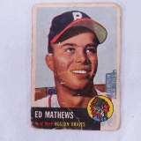 Ed Mathews 1953 Topps Baseball Card