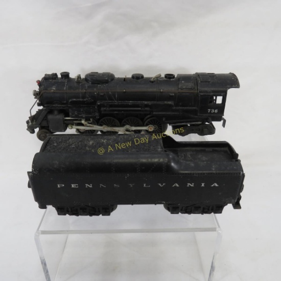 Lionel #736 4-8-4 and Tender #2671W 12 wheel