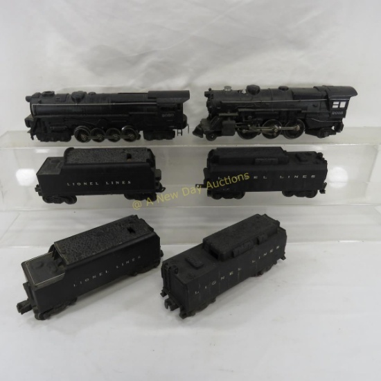 2 Lionel Train Engines & 4 Tenders