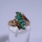 10kt Yellow Gold Diamond & Emerald Ring 1.88gtw
