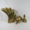 DOLBI Brass Vase, Brass seal & brass dolphin