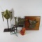 Brass Mask, Dog Plaque, Cat & Dolphin Statues