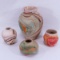 4 pieces Nemadji Pottery Vases