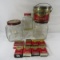 Nash glass coffee jars, coffee and spice tins